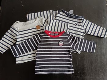 Lot de 3 t-shirts manches Longues 6 mois