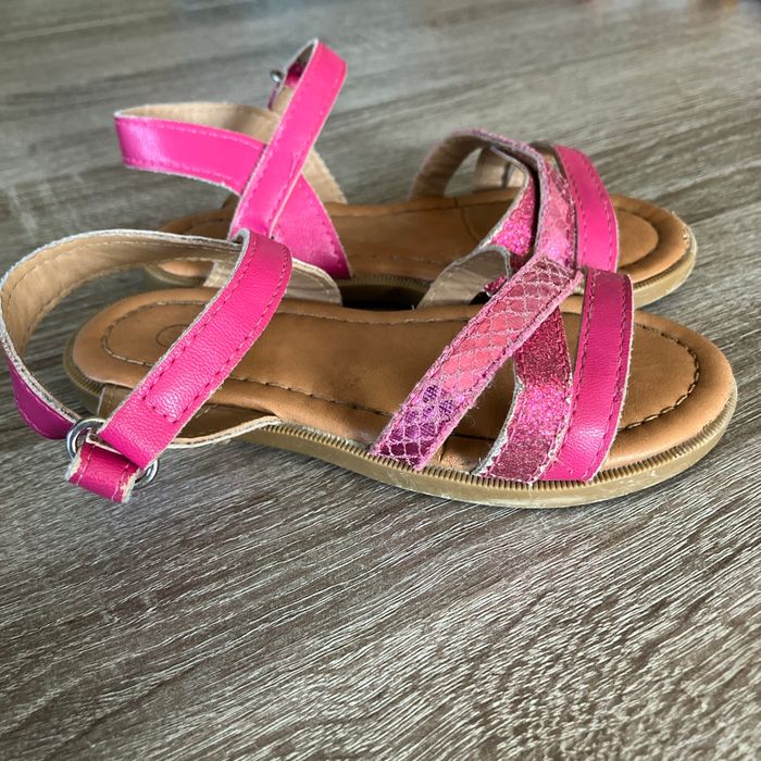 Sandales rose cuir - photo numéro 2