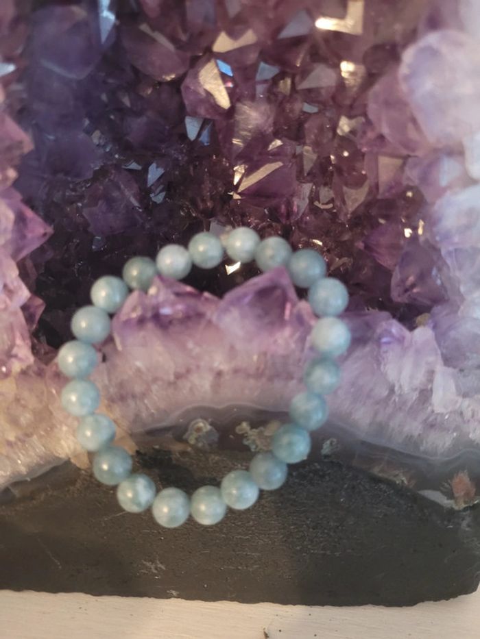 Bracelet en pierres naturelles de jade de Birmanie - photo numéro 2