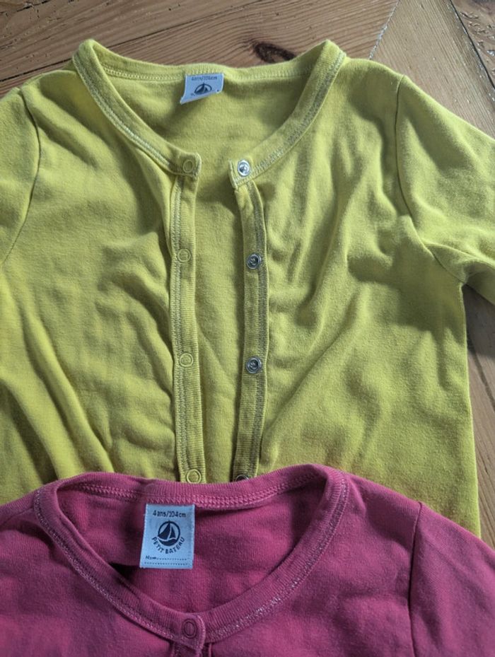 Lot de 2 gilets basiques petit bateau, 4 ans - photo numéro 2
