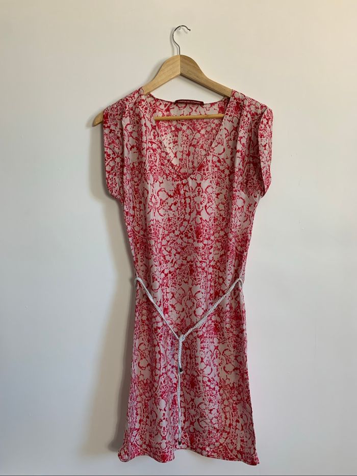 Robe comptoir des cotonniers en soie - vintage - tbe - taille 34 - photo numéro 2