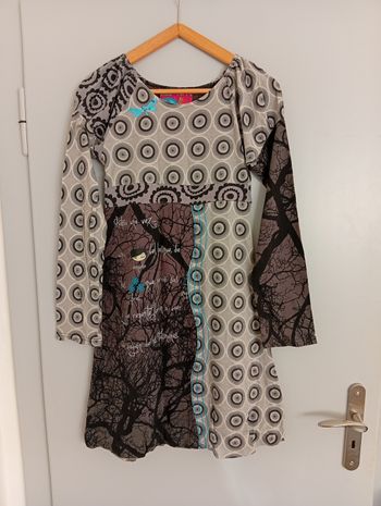 Robe grise à motifs 14ans