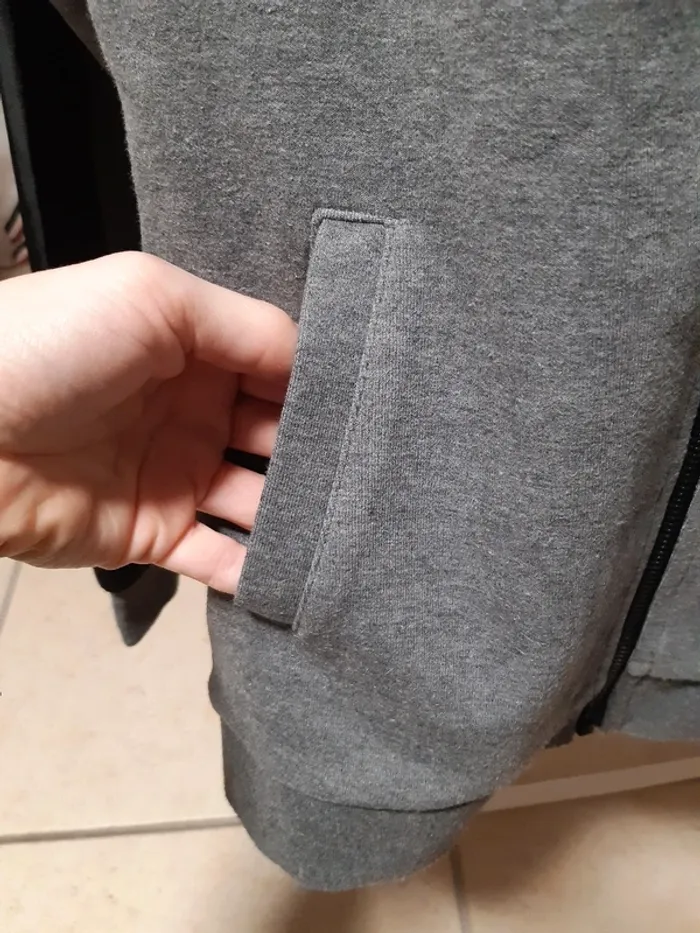 Veste cardigan gilet noir/gris - IKKS - taille XXS ado - photo numéro 3