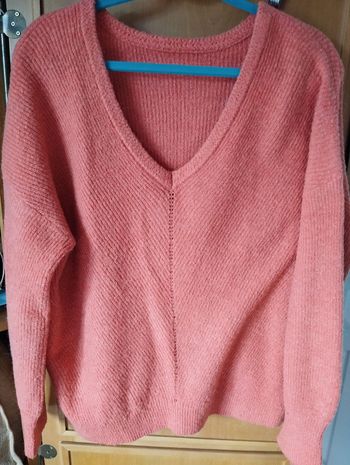 Pull femme corail 