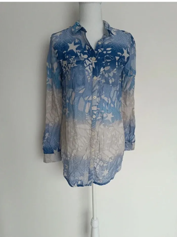 💙 Chemise fluide bleu à motifs CECIL - Taille S