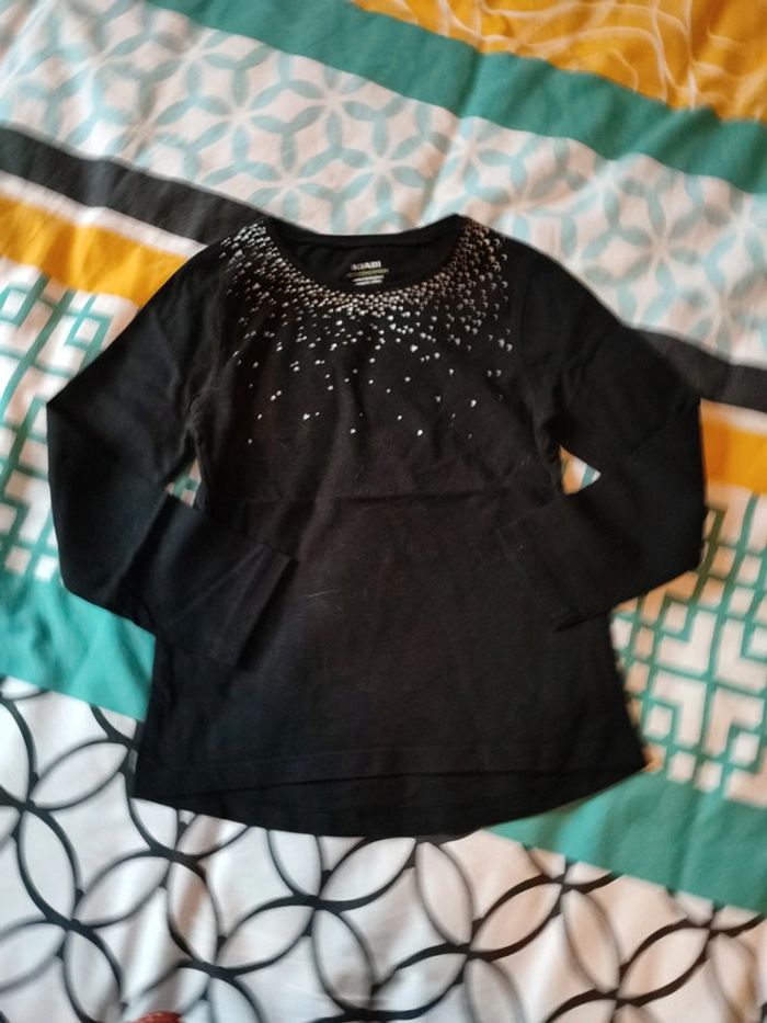 T-shirt manches longues noir - photo numéro 2