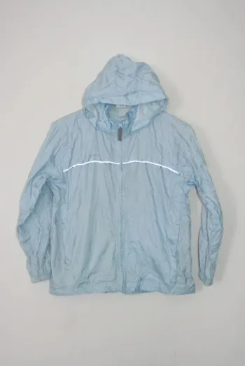 Imperméable style Kway bleu ciel Quechua, taille 10 ans