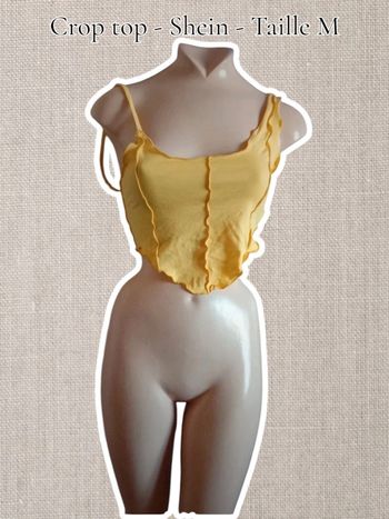 Crop Top Jaune - Taille M - Shein