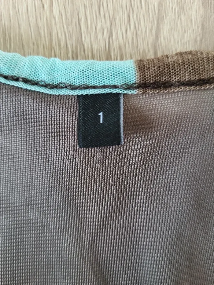 Débardeur à motifs marron beige et bleu turquoise La Redoute Taille 1 ou 36 - photo numéro 9