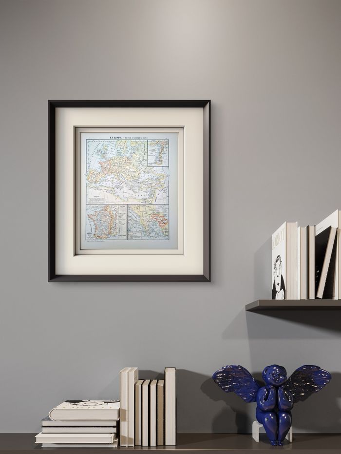 Imprimée en 1900, l'Europe en 1270. Original Vintage Authentique. - photo numéro 2