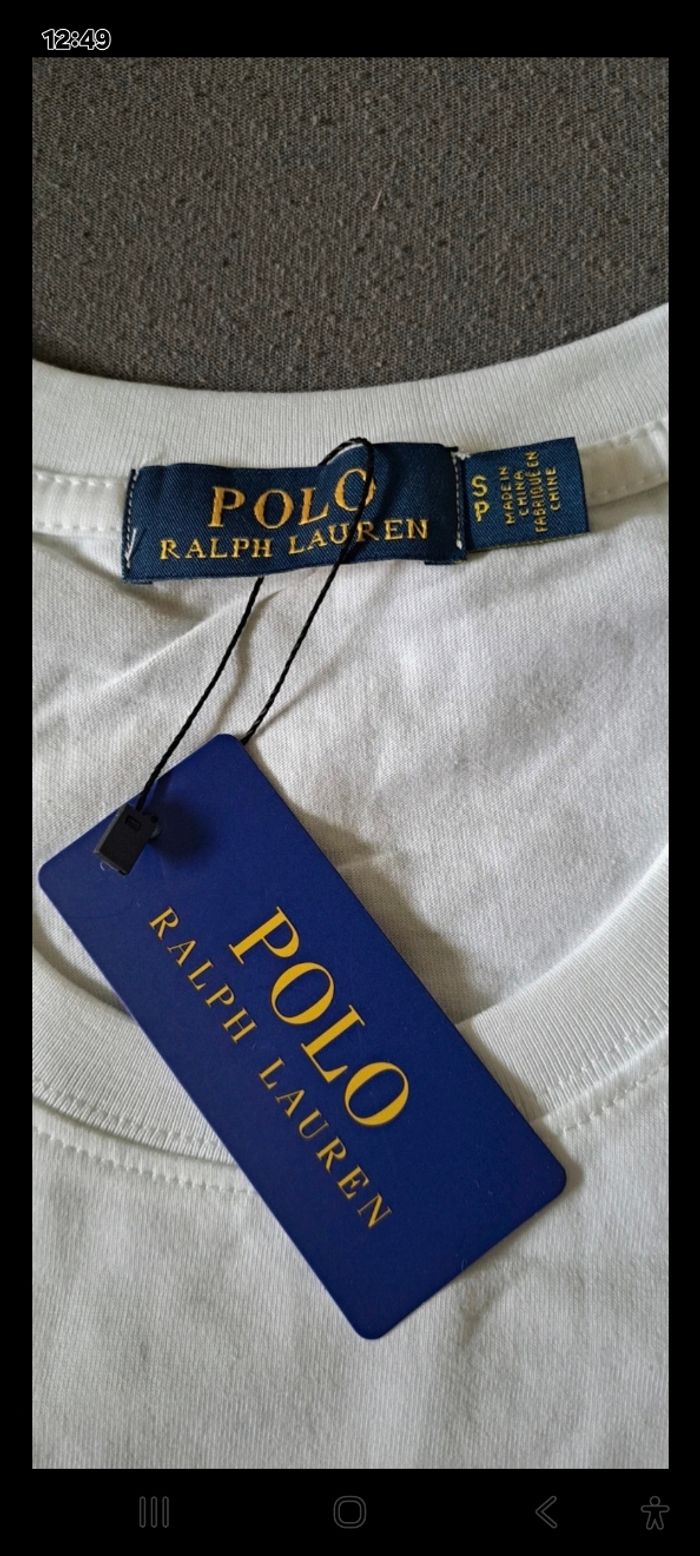 Ensemble Ralph Lauren short blanc et tee-shirt blanc . Taille : S - photo numéro 6