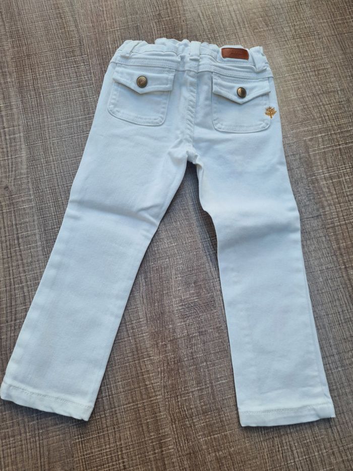 Jean blanc Jacadi neuf 2 ans / 88 cm - photo numéro 3