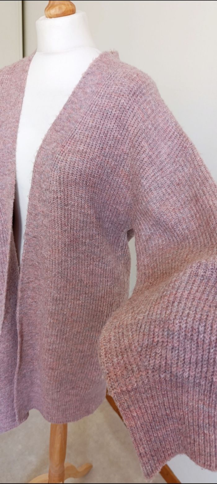 Gilet long femme rose Kiabi taille S - photo numéro 2