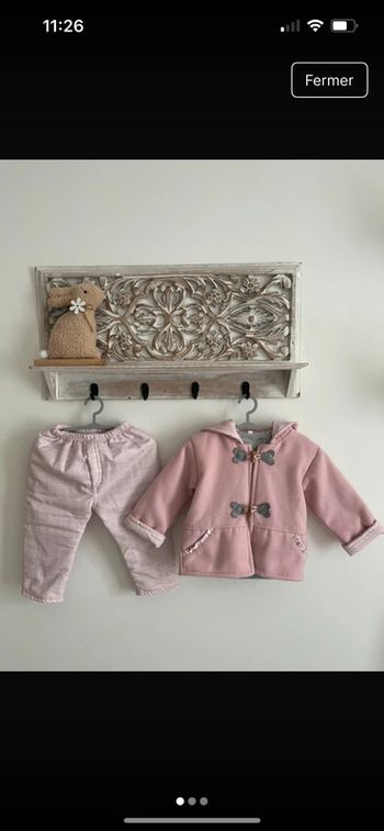 Ensemble bébé fille 18 mois, manteau et sur-pantalon d’hiver, neuf!