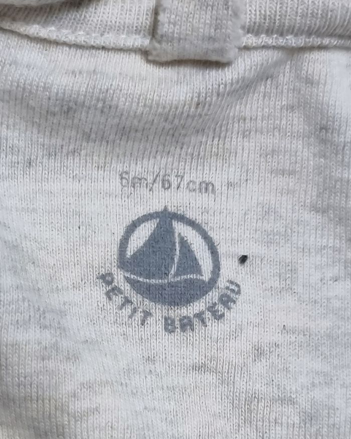 7 Body gris chiné Petit Bateau 6 mois - photo numéro 5