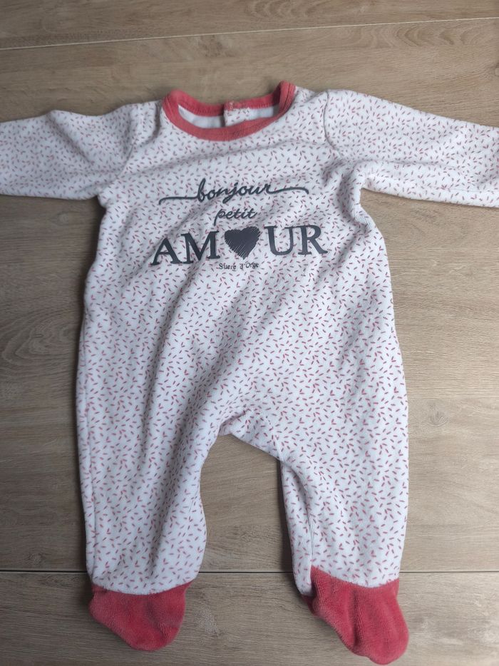 Lot de 2 pyjamas sucre d'orge 3 mois (60 cm) - photo numéro 2