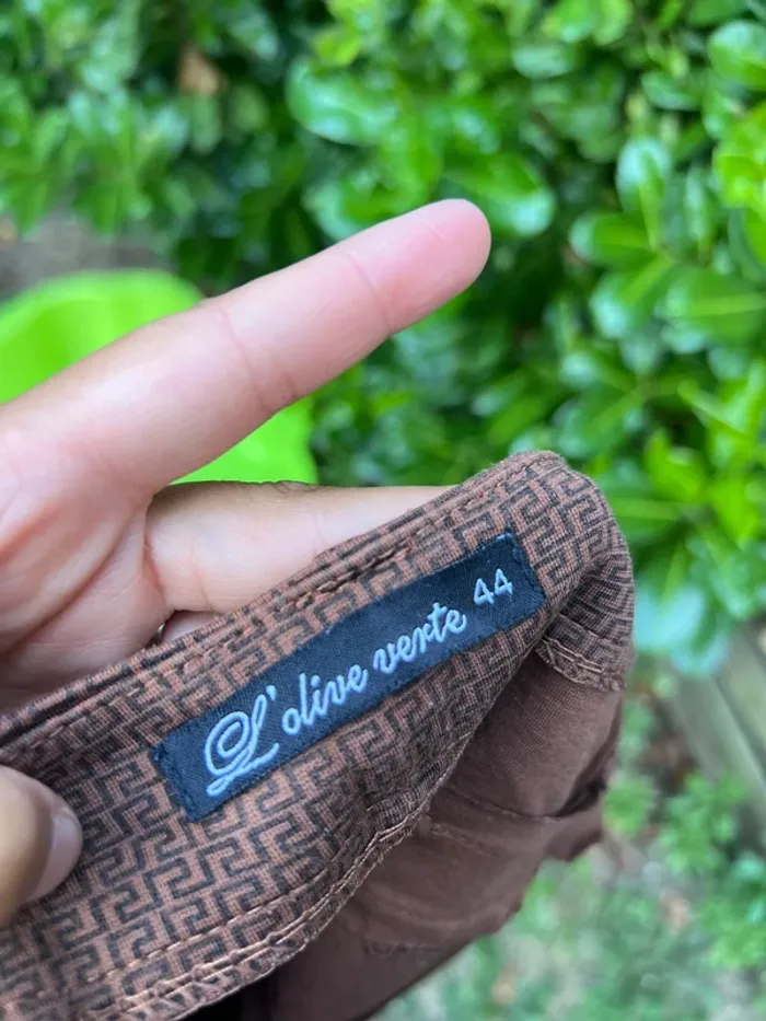 Pantalon femme marron l’olive verte – Taille 44 - photo numéro 2