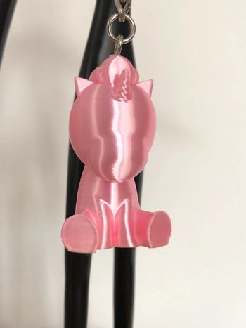 Porte clé licorne rose couleur au choix