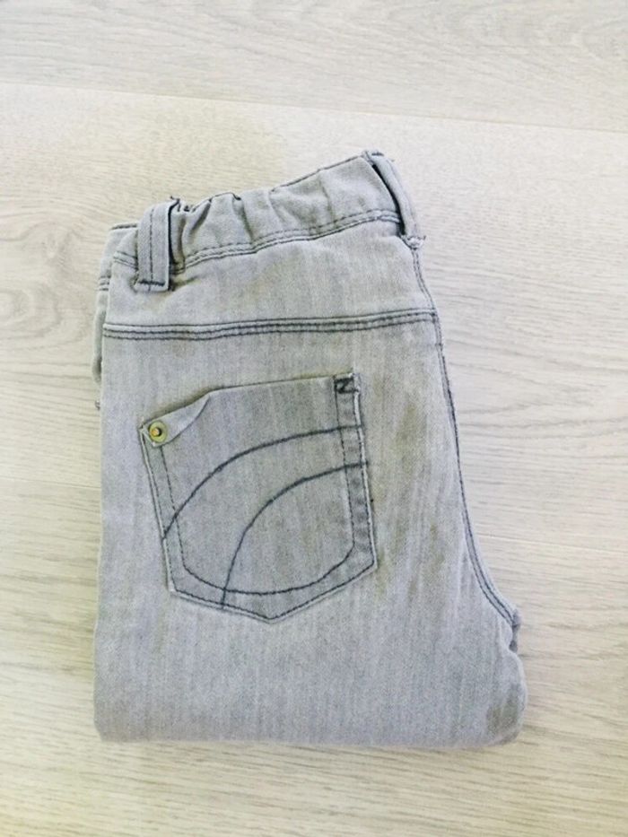 Jeans fille gris 5 ans pantalon - photo numéro 3