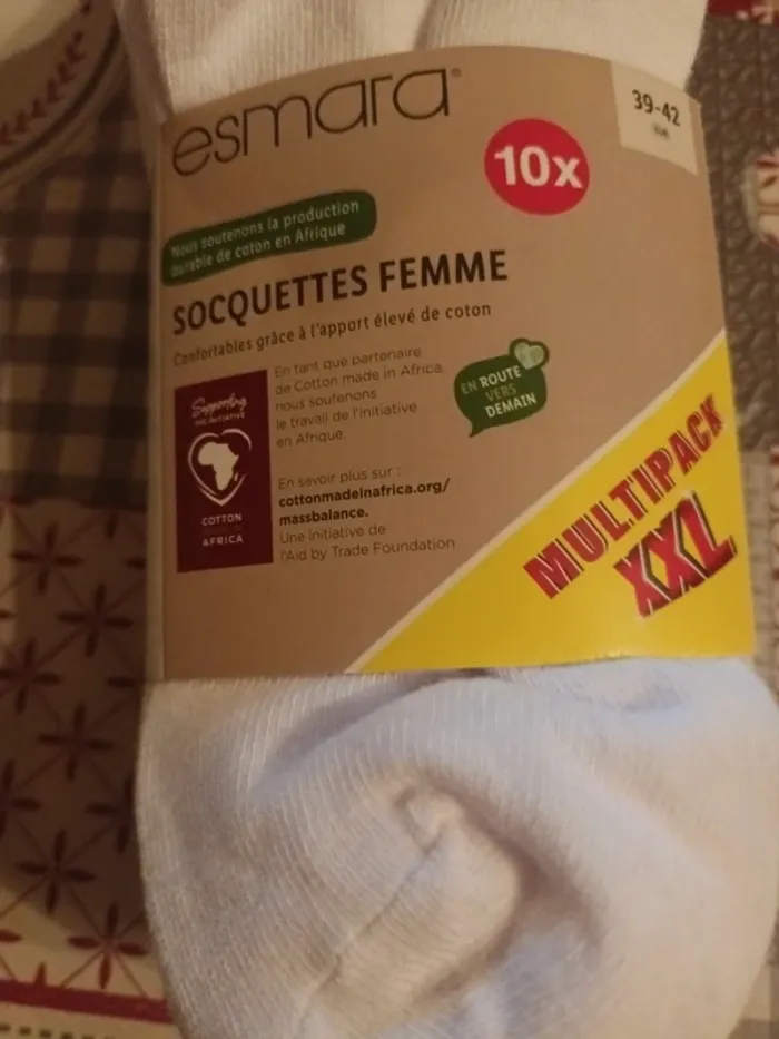 Pack xxl socquettes femme ou homme (X10) taille 39 42 - photo numéro 2