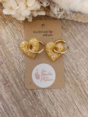 Boucles d'oreilles en résine 