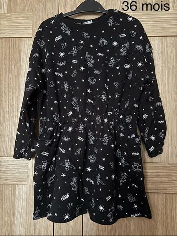 Robe sweat noire DISNEY 100 t.36m
