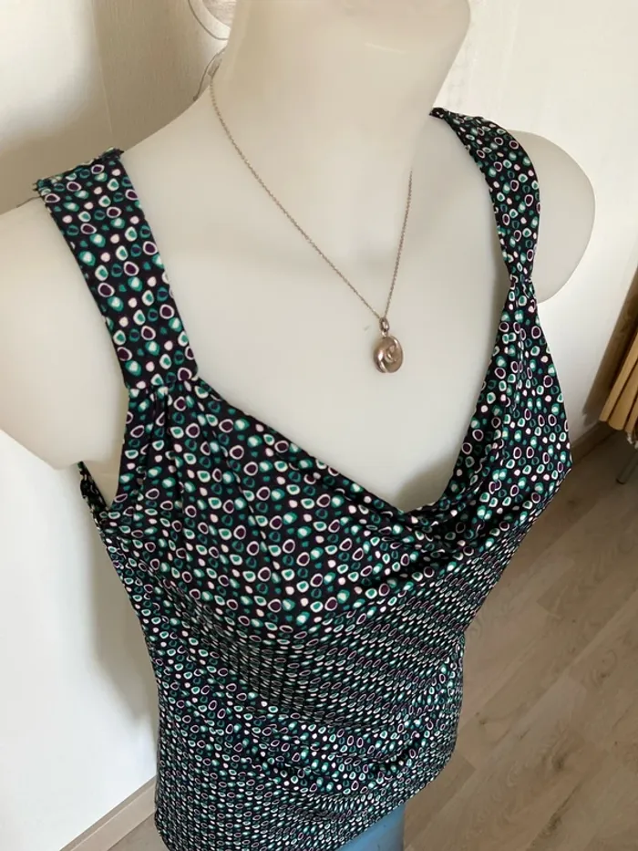 Débardeur effet drapé imprimé Camaïeu taille 38