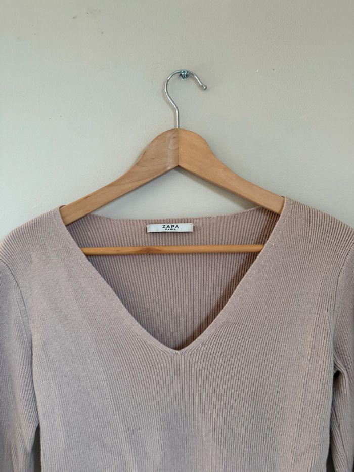Pull rose pâle Zapa - photo numéro 3