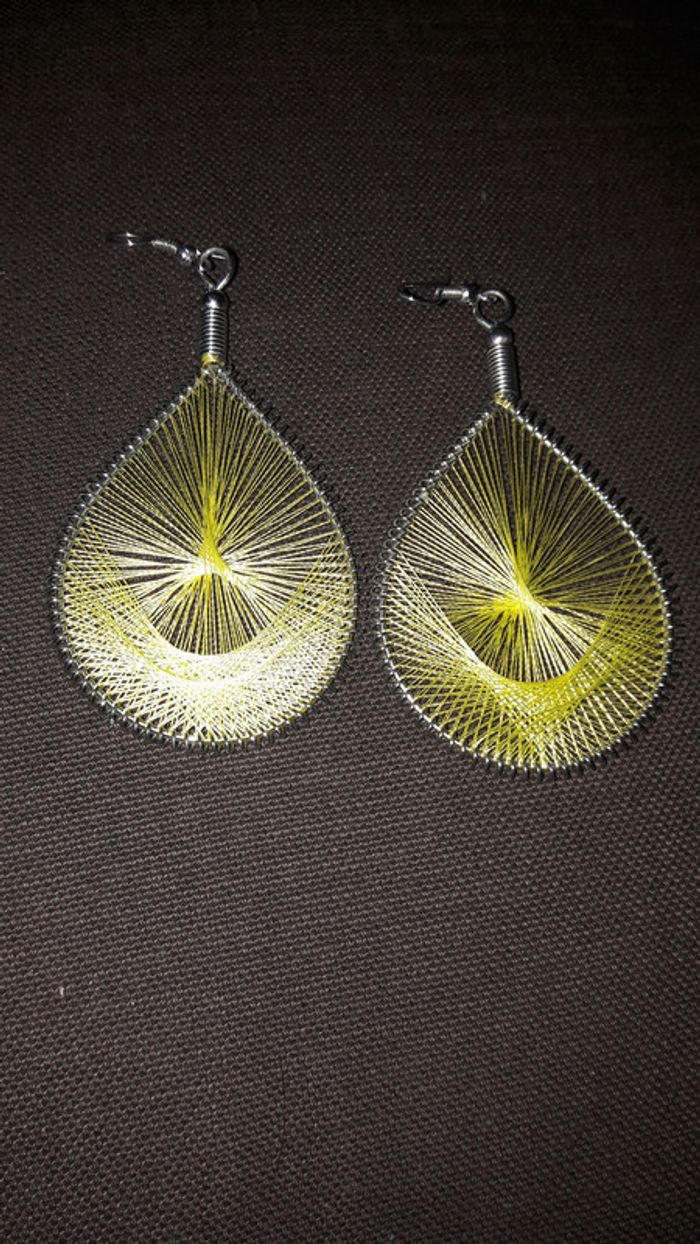 Boucles d'oreille jaune