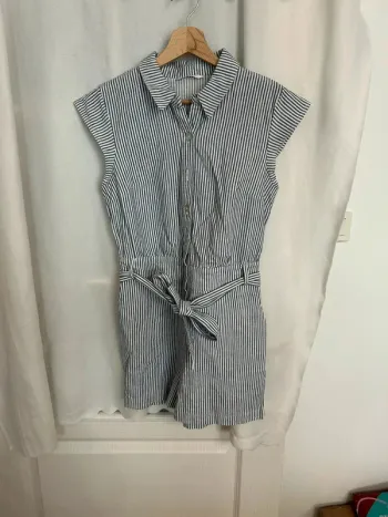 Combi short camaïeu rayée