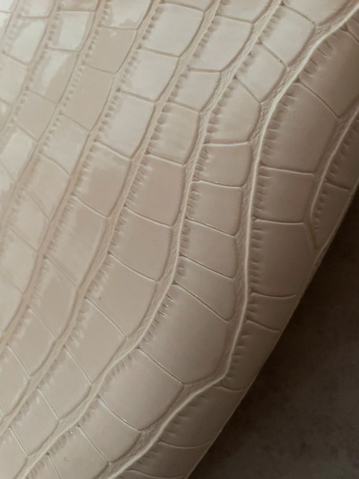 Sac baguette blanc effet crocodile - photo numéro 3