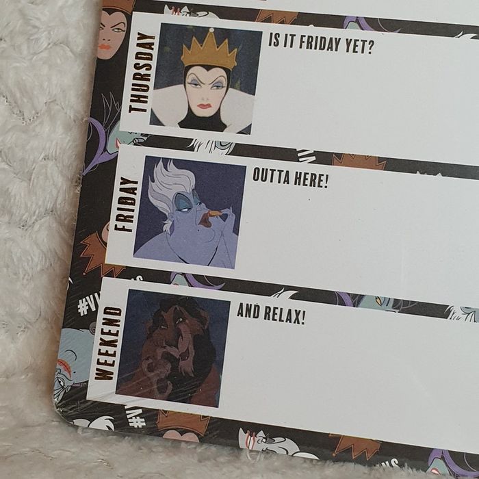 Bloc note semainier disney villainous villains primark - photo numéro 2