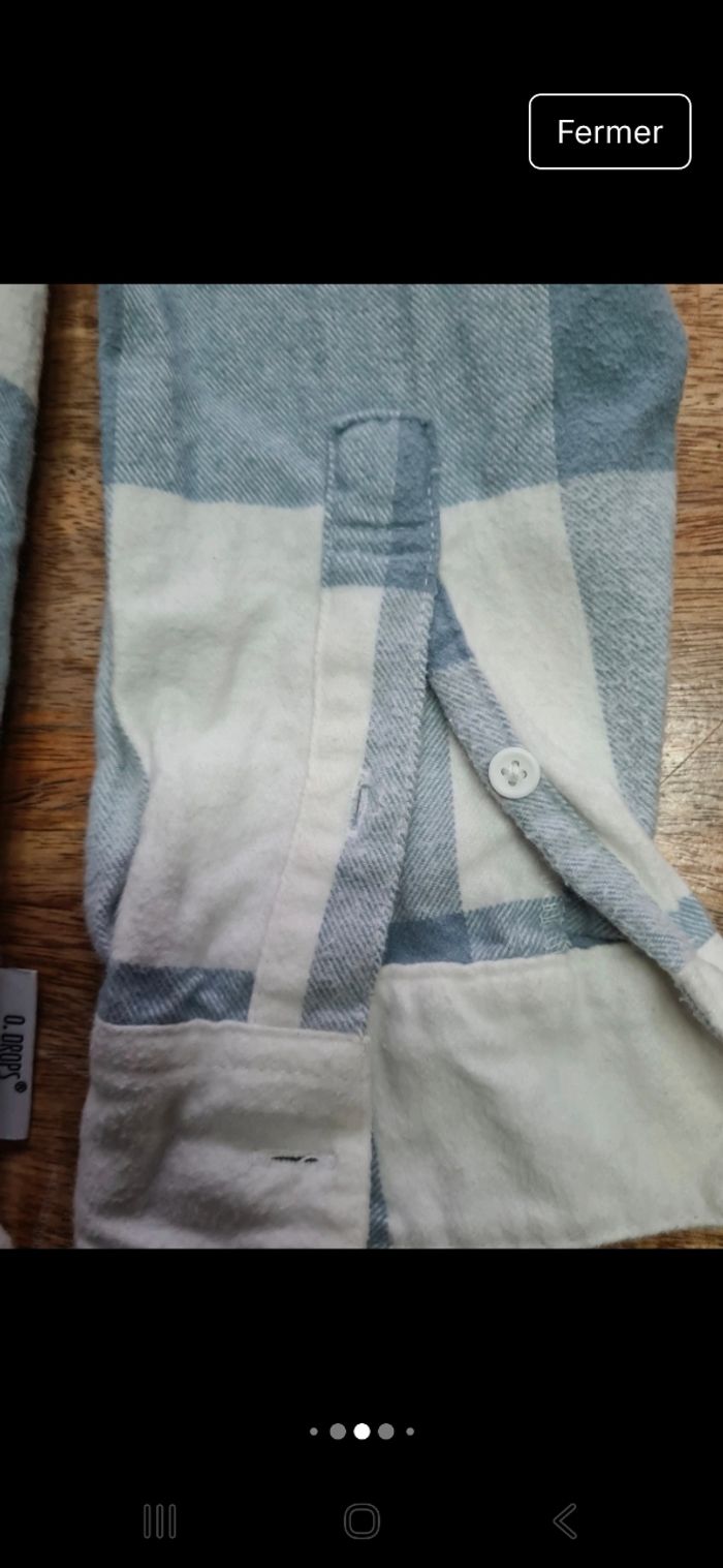 Chemise à carreaux hiver taille s Bershka - photo numéro 4