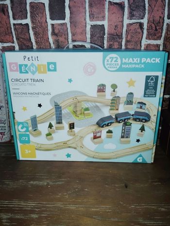 Circuit train en bois petit génie