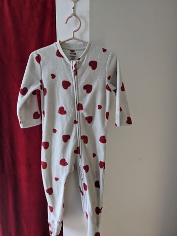 Grenouillère polaire motif coeur