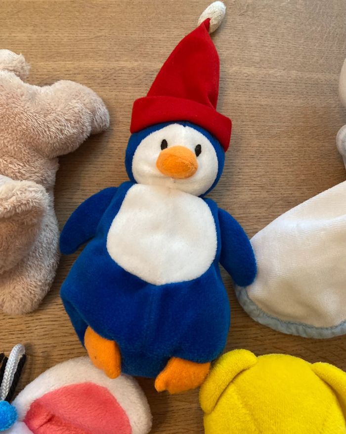 Lot de 13 petites peluches et une girafe Sophie - photo numéro 6