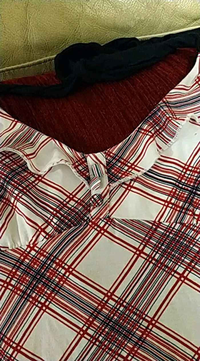 T short débardeur à carreaux 34/36 La halle - photo numéro 2