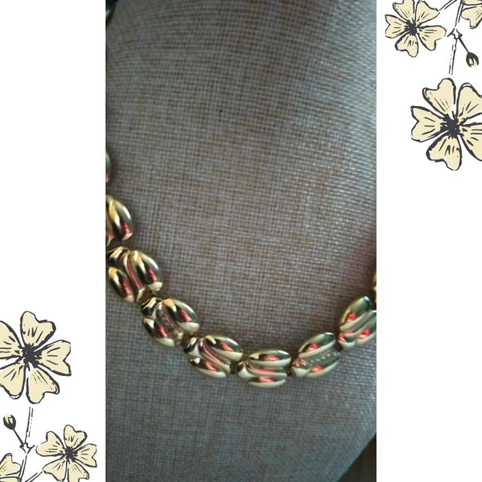 Collier vintage doré sculpté – Élégance rétro - photo numéro 3