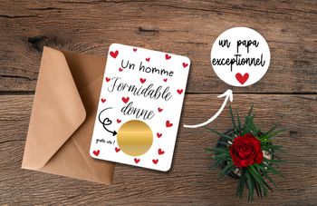 Carte à gratter annonce grossesse, mariage, demande témoin, parrain, marraine, annonce grossesse originale