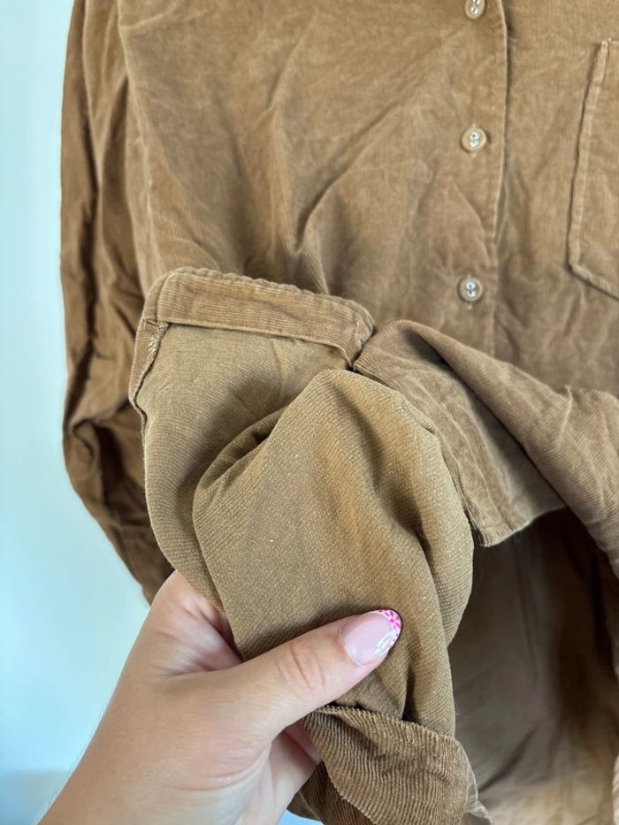 Chemise marron en velours zara taille M - photo numéro 5