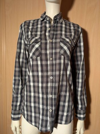 Chemise homme a carreaux noir gris jules M