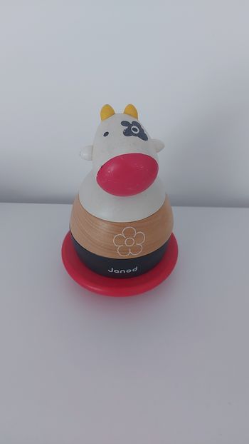 Jeu à empiler en bois vache culbuto Janod