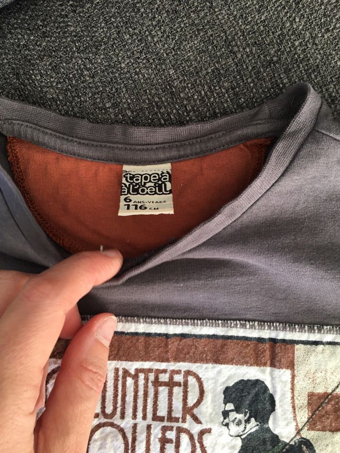 T-shirt manches longues Tape à l’œil 6 ans - photo numéro 2