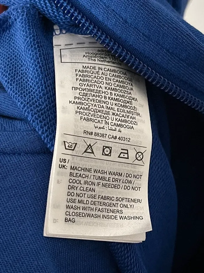 Combinaison / grenouillère adidas bleue avec bandes blanches taille 3-4 ans - photo numéro 7