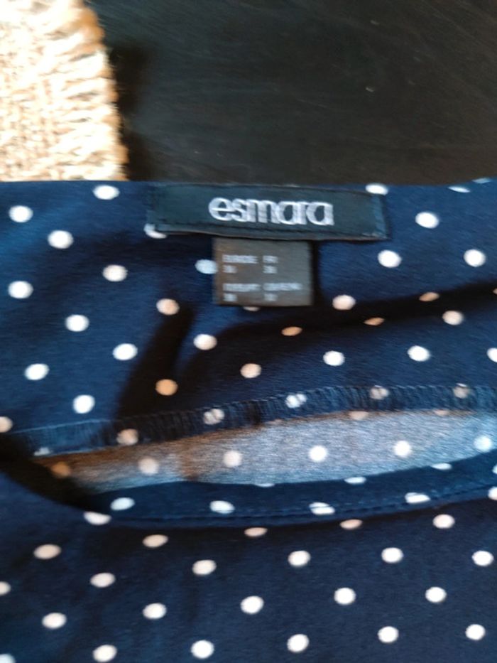 Blouse manches 3/4 bleu marine - photo numéro 3
