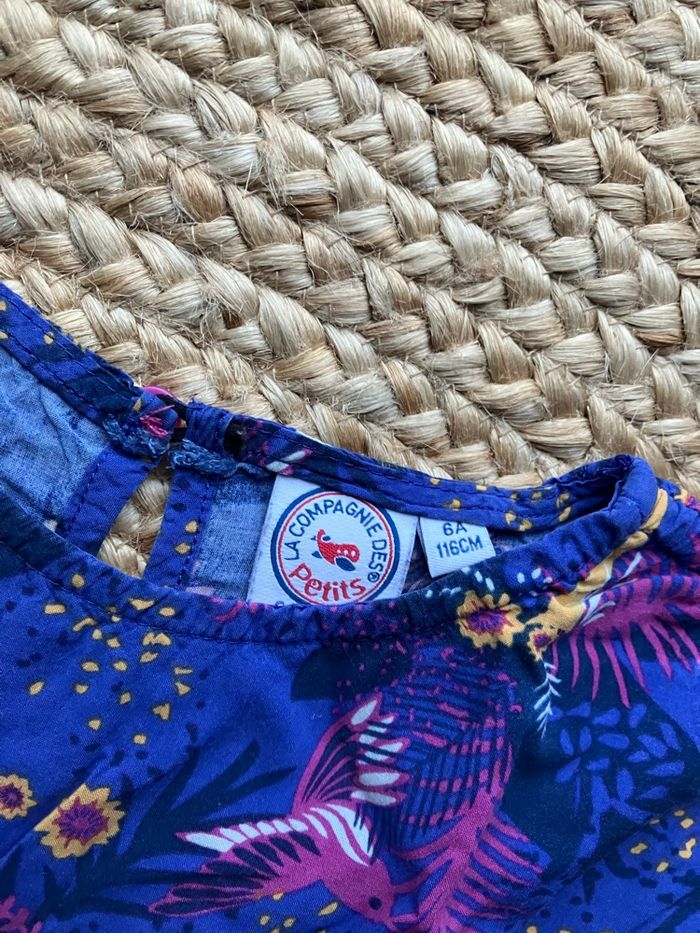 Robe bleue multicolore la Compagnie des Petits 6 ans