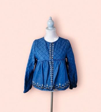 Veste aspect jean doublée avec broderies Verbaudet taille 10 ans