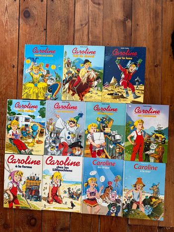 État satisfaisant moyen lot de 11 livres albums Caroline vintage Pierre Probst