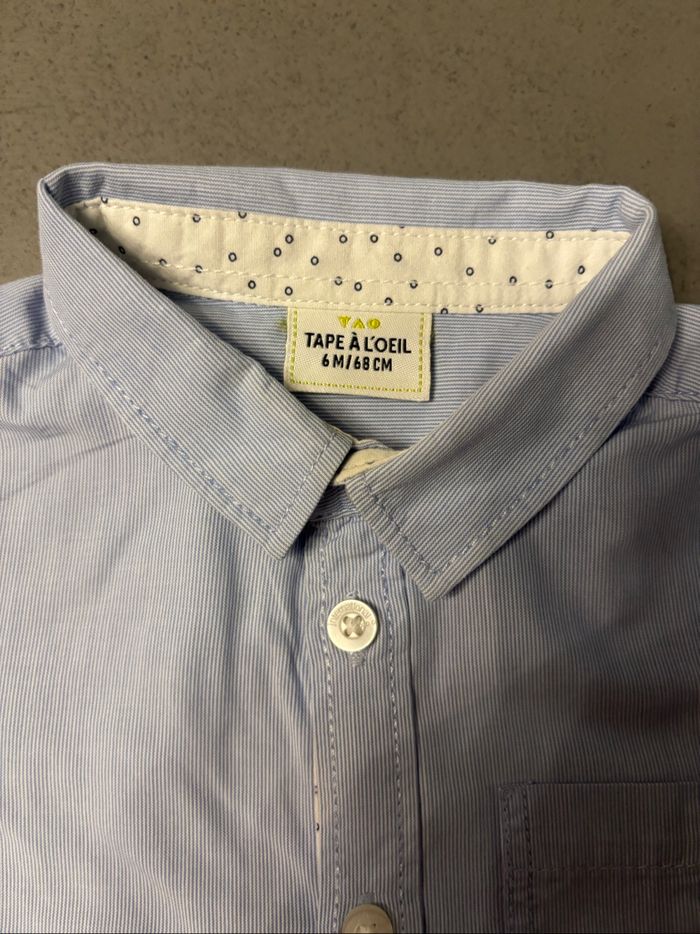 Chemise manches longues tape à l’œil taille 6 mois - photo numéro 2