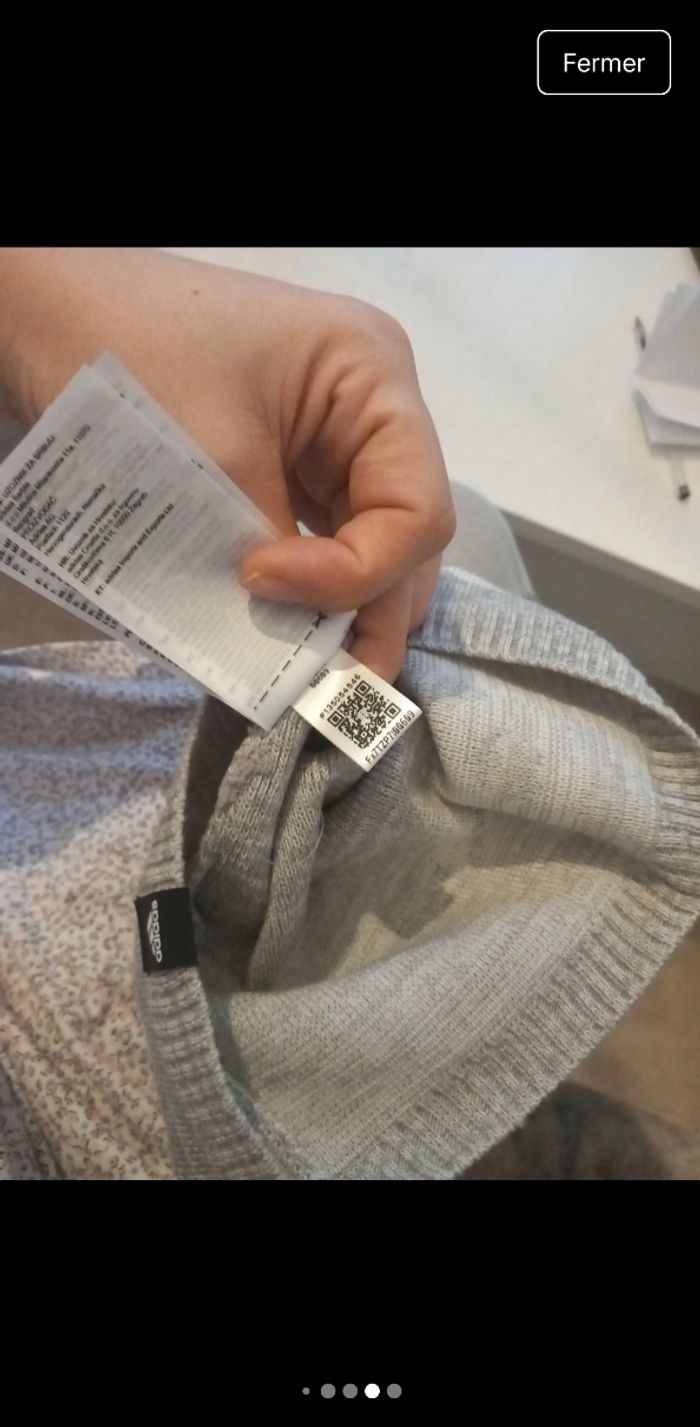 Bonnet Adidas Gris Neuf (Sans Étiquettes) - Style Sportif Décontracté - photo numéro 11